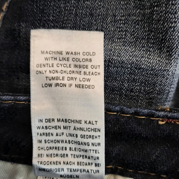 Y2K True Religion Skinny Jeans Low Rise Dark Wash Rips Distressed Pocket Flaps - Picture 11 of 11